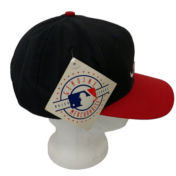 Atlanta Braves MLB Logo 7 Hat New With Tags Navy Blue Red Adjustable - Picture 2 of 6